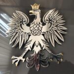 Godło Polski ze stali nierdzewnej polerowane