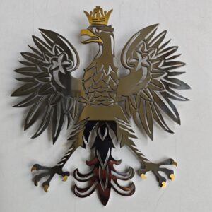 Godło Polski ze stali nierdzewnej polerowane